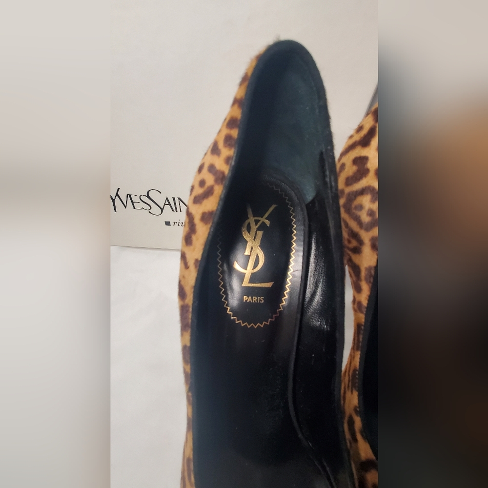 🔥HostPick🔥YSL-YvesSauntLaurent-40.5- pony hair animal print stilettos/pumps - - Picture 13 of 13